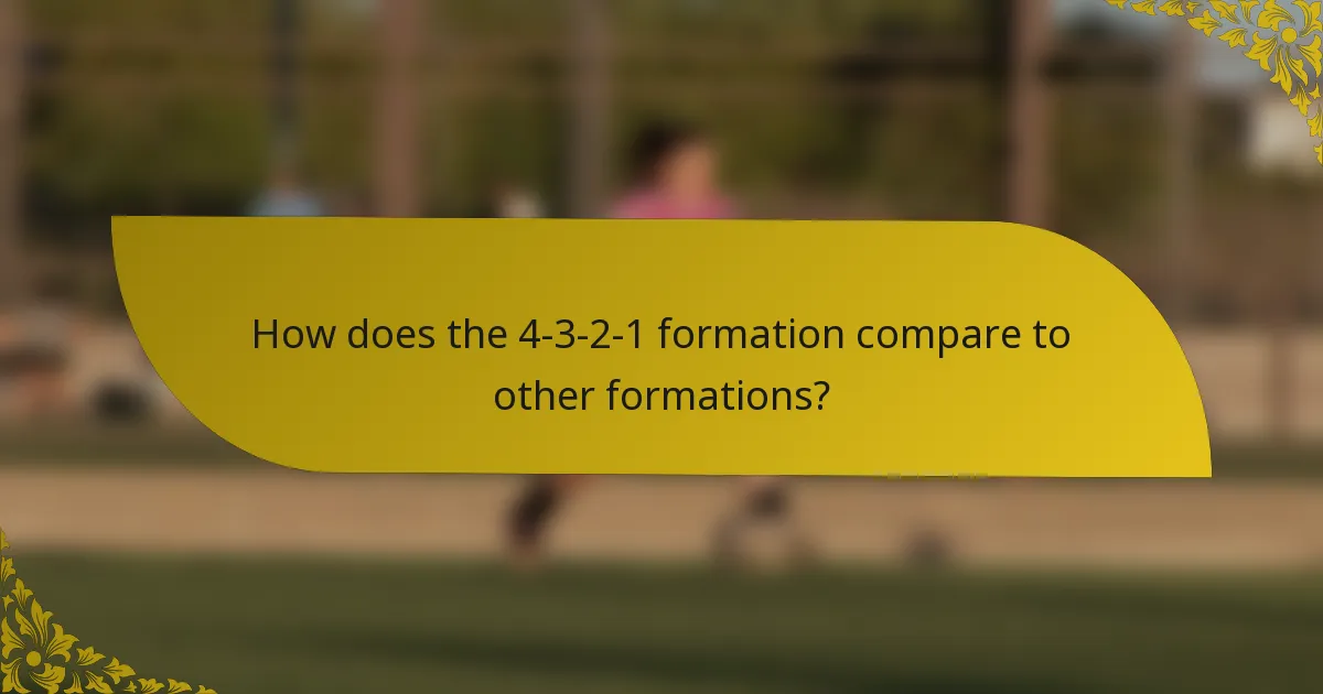 How does the 4-3-2-1 formation compare to other formations?
