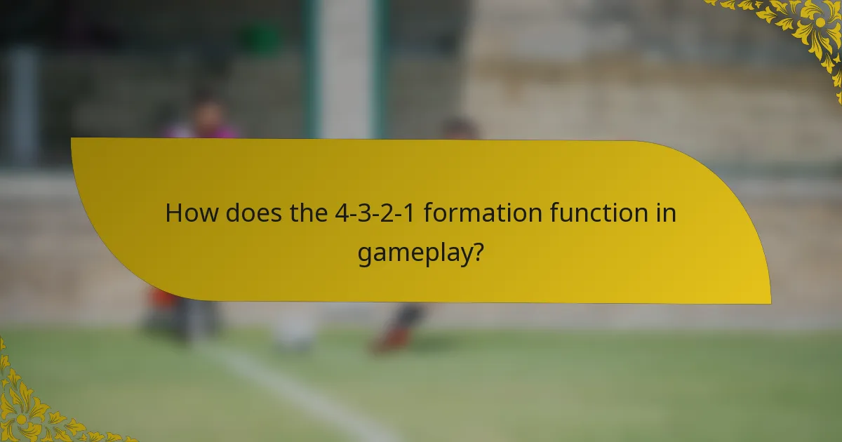 How does the 4-3-2-1 formation function in gameplay?