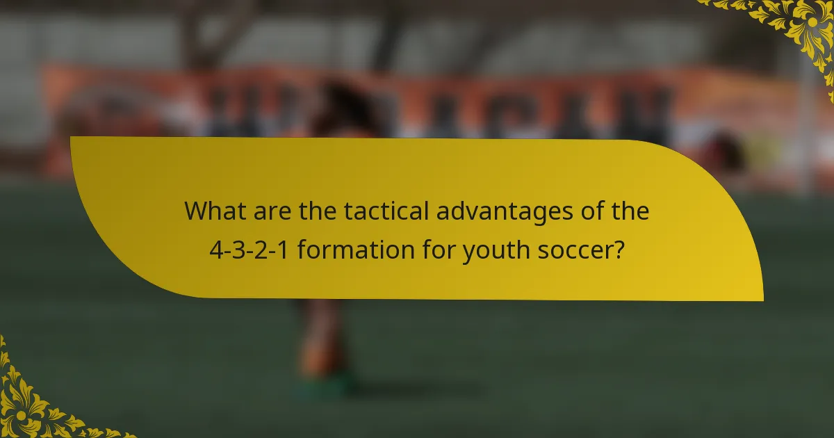 What are the tactical advantages of the 4-3-2-1 formation for youth soccer?