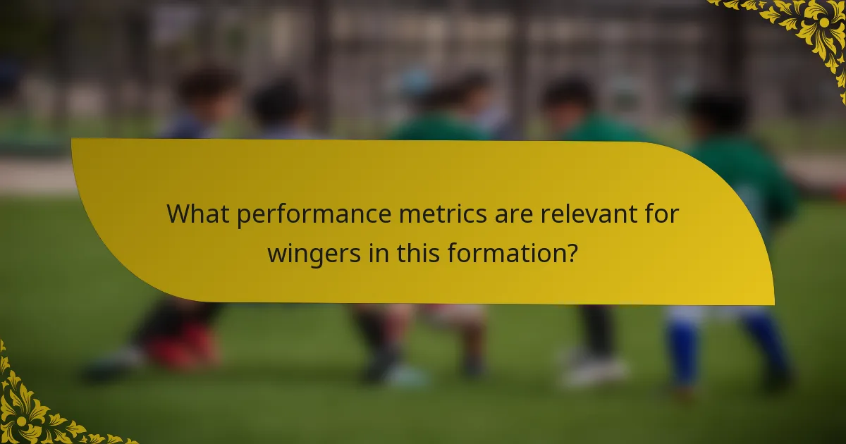 What performance metrics are relevant for wingers in this formation?